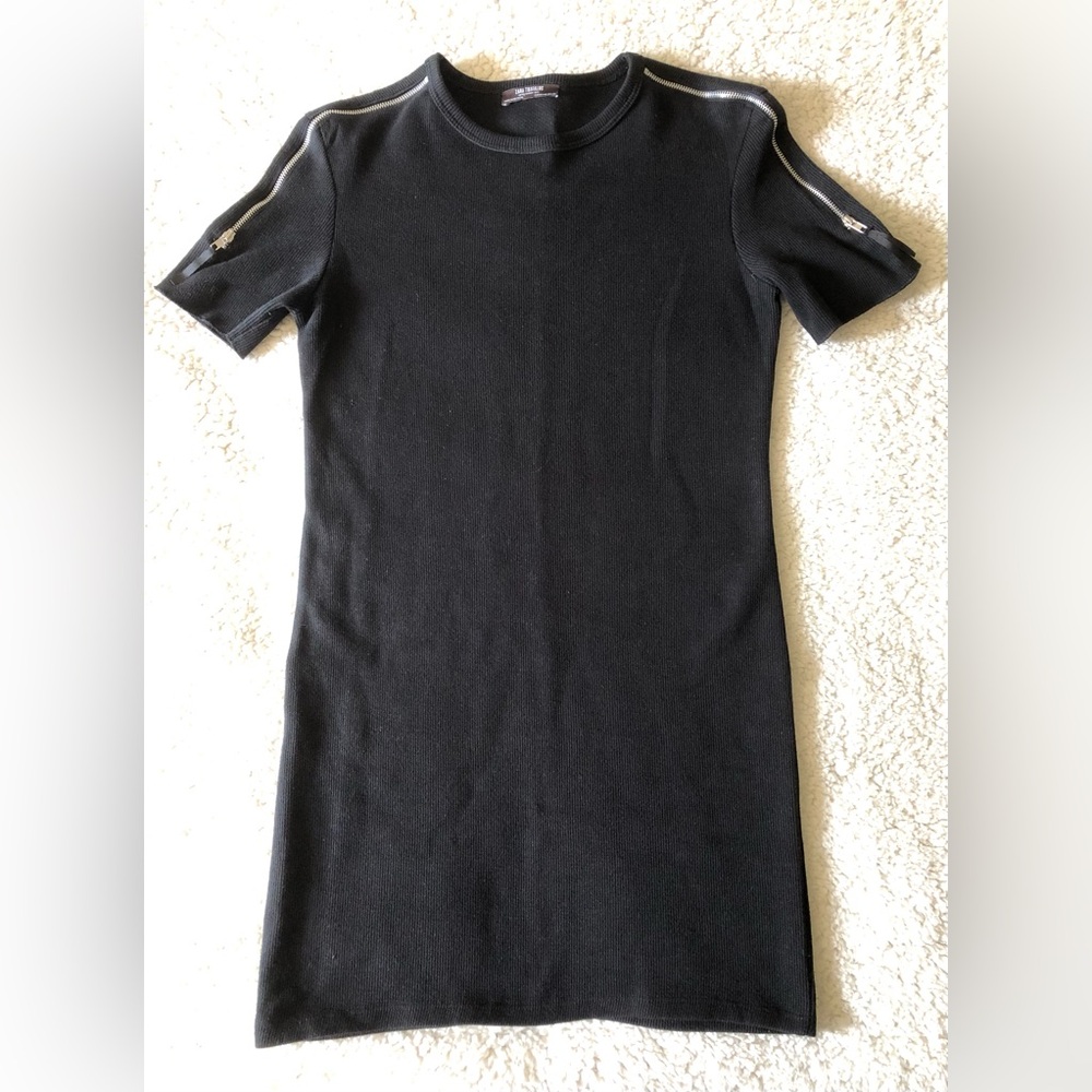 Zara Trafaluc Black Knit Dress, medium